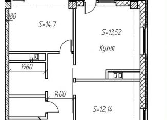 Продается двухкомнатная квартира, 66.1 м2, Набережные Челны, проспект Чулман, 14