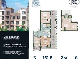 Продам 3-комнатную квартиру, 151.8 м2, Калининград, Ленинградский район