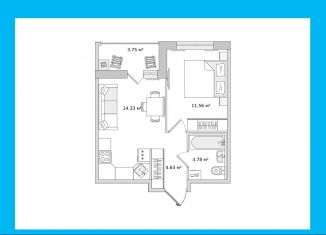 Продается 1-комнатная квартира, 39.7 м2, Санкт-Петербург, метро Комендантский проспект