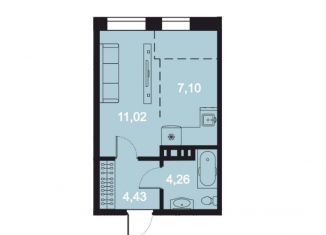 Продаю 1-ком. квартиру, 29.1 м2, Иркутская область