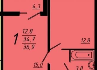 1-ком. квартира на продажу, 36.9 м2, Воронежская область