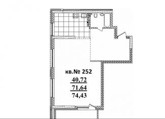 Продажа 1-комнатной квартиры, 74.4 м2, Новосибирская область, Садовая улица, 17