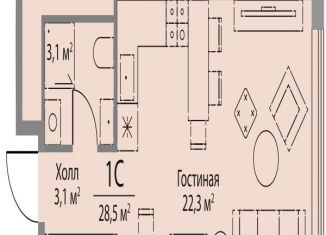 Продам квартиру студию, 28.5 м2, Москва, улица Лобачевского, 124к3А