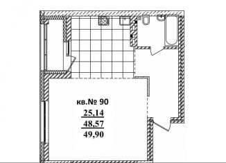 Продается квартира студия, 49.9 м2, Новосибирск, Садовая улица, 17