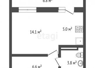 Продаю однокомнатную квартиру, 32.9 м2, Кемерово