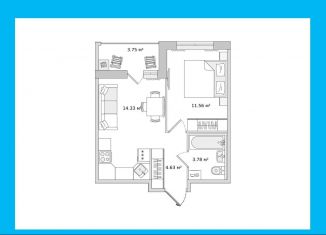 Продается 1-комнатная квартира, 39.7 м2, Санкт-Петербург, муниципальный округ Коломяги