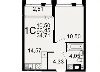 Продается 1-комнатная квартира, 34.7 м2, Рязань, улица 6-я Линия, 27