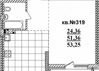 Квартира на продажу студия, 53.3 м2, Новосибирск, Садовая улица, 17