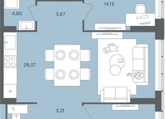 Продам двухкомнатную квартиру, 84 м2, Москва, метро Международная