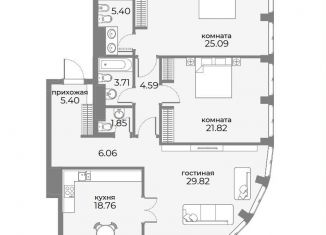 Продам 3-ком. квартиру, 125.9 м2, Москва, ЦАО