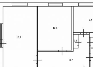 Продается двухкомнатная квартира, 53.2 м2, Барнаул, улица Гущина, 77, Железнодорожный район