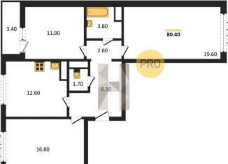 Продам 3-ком. квартиру, 80.4 м2, Воронеж, Коминтерновский район, Московский проспект, 66