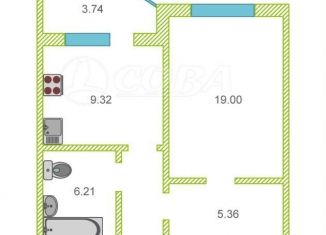 Продается однокомнатная квартира, 43.2 м2, Тюмень, улица Дмитрия Менделеева, 12к1, Восточный округ