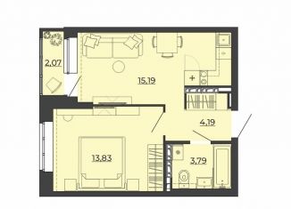 Продается однокомнатная квартира, 39.1 м2, Екатеринбург, ЖК Ривер Парк