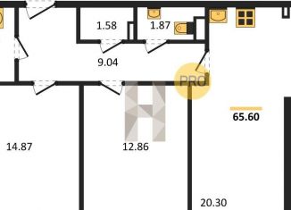 Продается 2-ком. квартира, 65.6 м2, Воронеж, улица Фёдора Тютчева, 105, Железнодорожный район