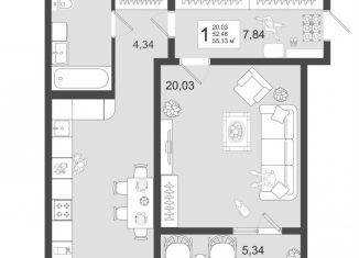 Продажа 2-ком. квартиры, 62.9 м2, Самарская область