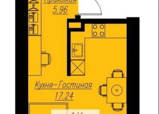 Однокомнатная квартира на продажу, 29.8 м2, Красноярский край, Семафорная улица, 441Ас2