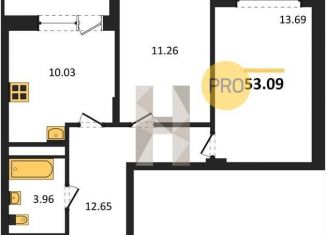 Продается 2-комнатная квартира, 59.2 м2, Воронеж, бульвар Содружества, 1, Железнодорожный район