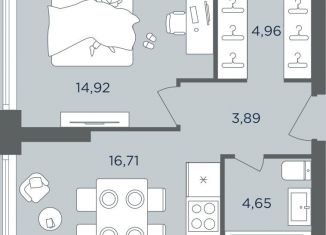 Продам 1-комнатную квартиру, 45.1 м2, Москва, метро Международная