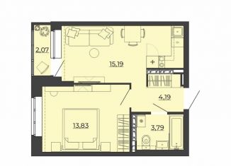 Продам однокомнатную квартиру, 39.1 м2, Екатеринбург, ЖК Ривер Парк