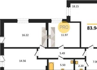 Продам 3-ком. квартиру, 83.9 м2, Воронеж, улица 9 Января, 68Л