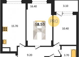 Продается 2-комнатная квартира, 58 м2, Воронеж, Московский проспект, 132