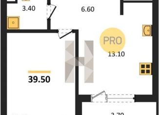 1-ком. квартира на продажу, 39.6 м2, Воронеж, Железнодорожный район