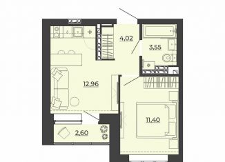 Продам 1-комнатную квартиру, 34.5 м2, Свердловская область