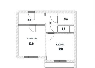 Продам однокомнатную квартиру, 40.1 м2, Санкт-Петербург, Богословская улица, 4к2, муниципальный округ Пискарёвка