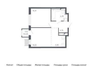 Продам 1-ком. квартиру, 35.9 м2, Москва, Молжаниновский район, Ленинградское шоссе, 229Ак2