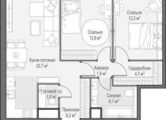 Продается 2-ком. квартира, 68.5 м2, Москва, проспект Генерала Дорохова, 39к2А, метро Минская