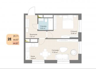 Продается 2-комнатная квартира, 44.9 м2, Котельники, Новорязанское шоссе, 6