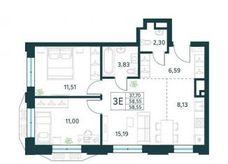 3-ком. квартира на продажу, 58.6 м2, Москва, ЮВАО