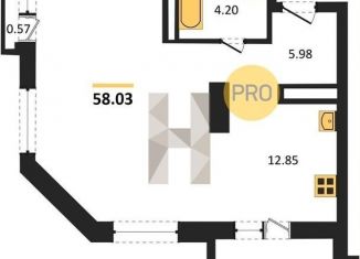 Продажа 1-комнатной квартиры, 58 м2, Новосибирск, улица Дуси Ковальчук, 248/1, ЖК Заельцовский