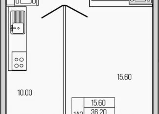 Продается 1-ком. квартира, 39.6 м2, городской посёлок Кузьмоловский