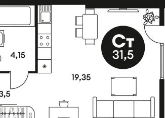 Продажа квартиры студии, 31.5 м2, Ростовская область, Красноармейская улица, 250