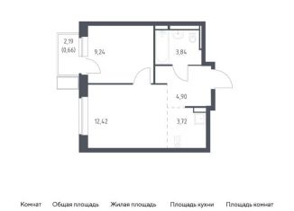 Продается однокомнатная квартира, 34.8 м2, Московская область, жилой комплекс Новое Видное, 17