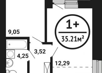 Продаю однокомнатную квартиру, 35.2 м2, Уфа