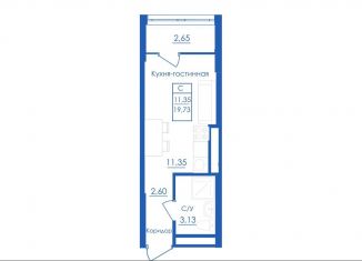 Квартира на продажу студия, 19.7 м2, село Михайловка, Новоуфимская улица, 13