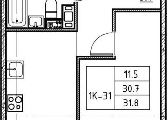 Продам 1-ком. квартиру, 31.8 м2, городской посёлок Новоселье