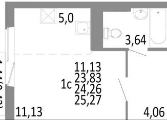 Продажа 1-комнатной квартиры, 24.3 м2, Челябинск