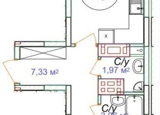 Продаю 1-комнатную квартиру, 43.7 м2, Минеральные Воды