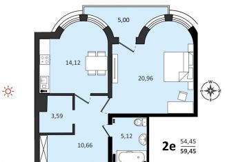 2-ком. квартира на продажу, 59.5 м2, Хабаровский край