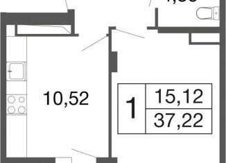 Продается 1-ком. квартира, 37.2 м2, Московская область, жилой комплекс Времена Года, к11