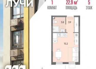 Продам квартиру студию, 22.9 м2, Москва, ЗАО