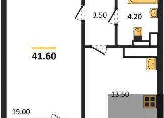 1-комнатная квартира на продажу, 41.6 м2, Воронеж, улица Шишкова, 140Б/16