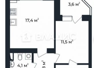 Продается 1-комнатная квартира, 42.5 м2, Владимирская область, улица Благополучия, 1к2