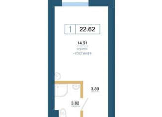 Продаю квартиру студию, 22.6 м2, Красноярск, ЖК Новоостровский