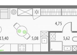 Продается квартира студия, 26.9 м2, Москва, метро Бутырская