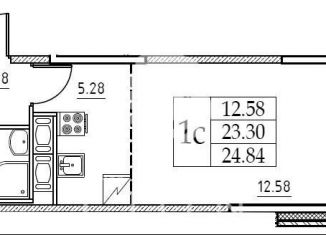 Квартира на продажу студия, 23.3 м2, Санкт-Петербург, Гудиловская улица, 9, метро Рыбацкое